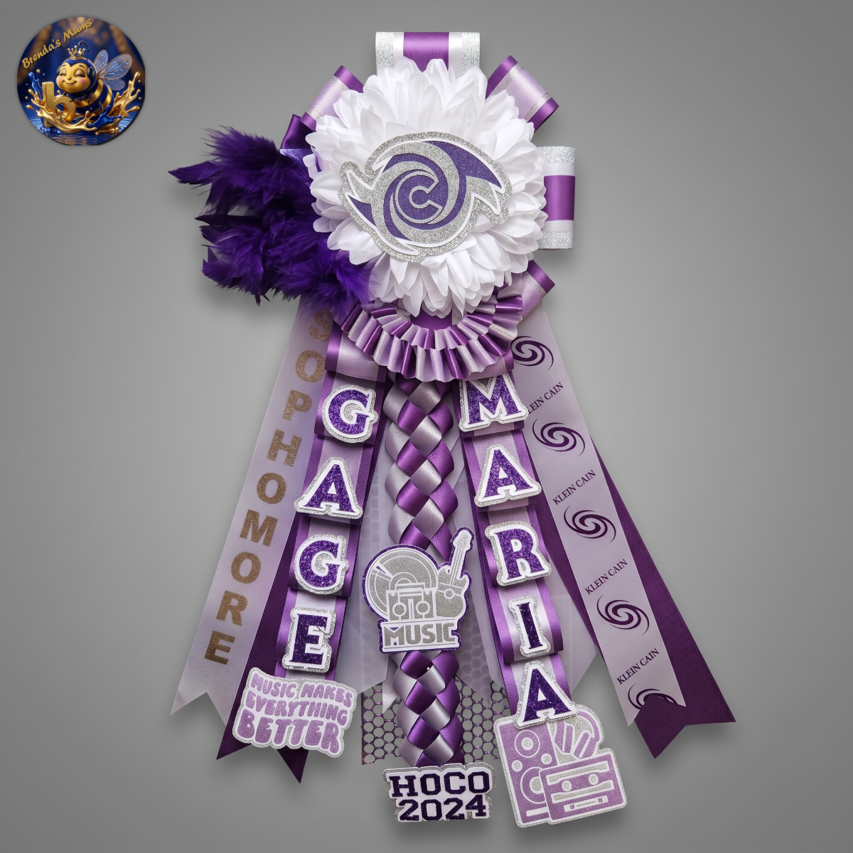 Custom homecoming mum number 15 by Brenda Lehrer