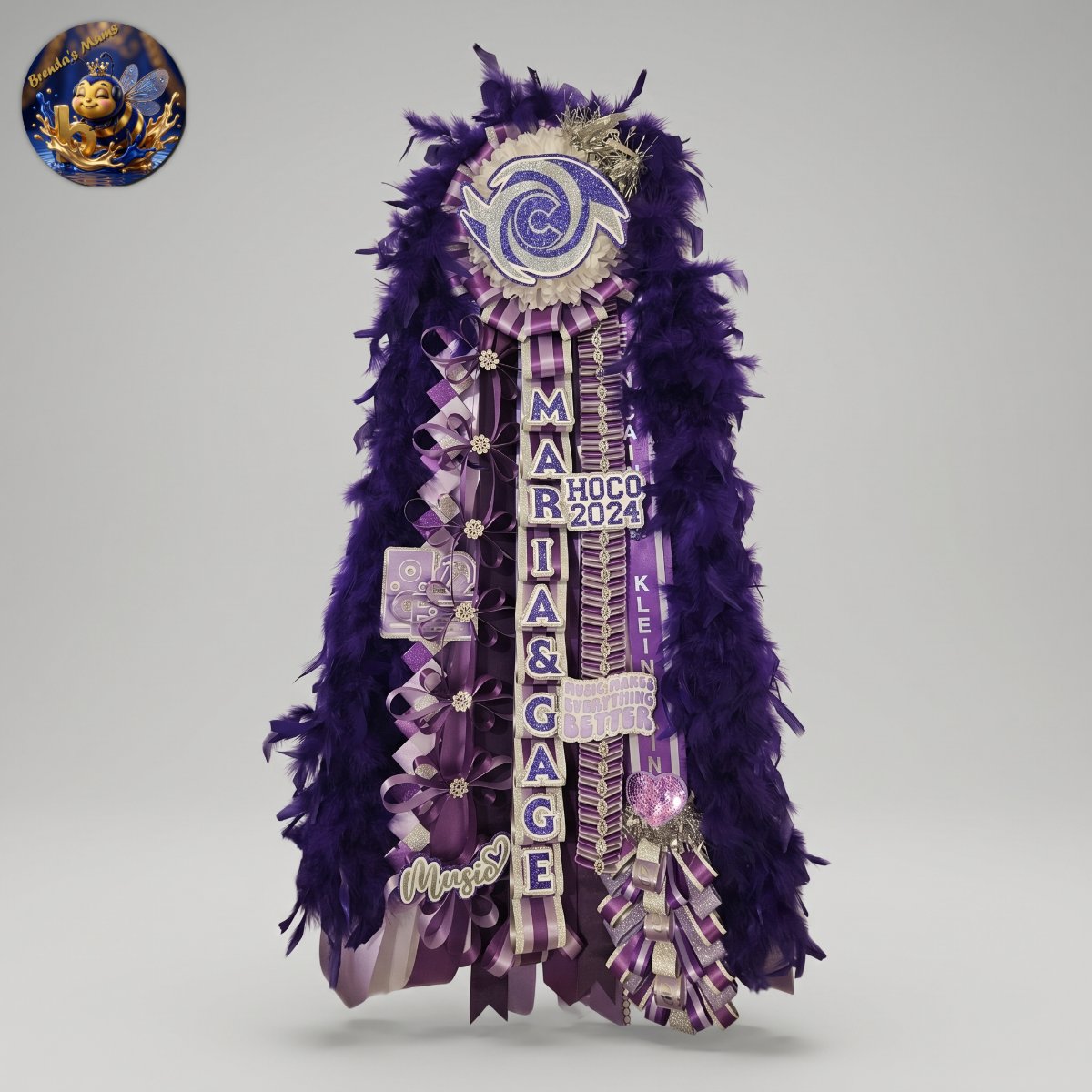 Custom homecoming mum number 18 by Brenda Lehrer