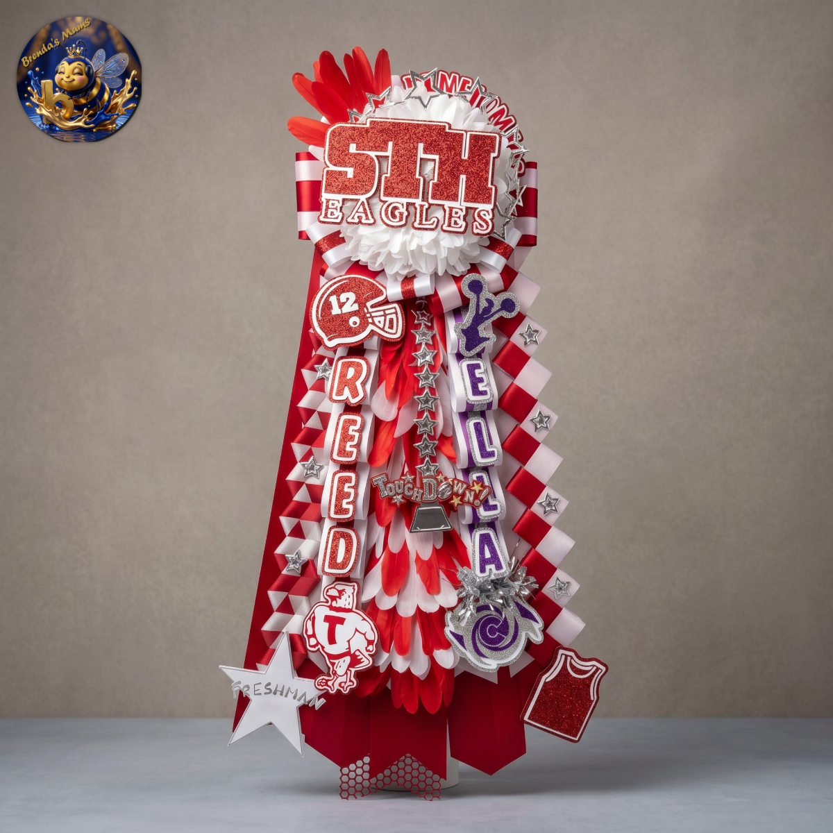 Custom homecoming mum number 22 by Brenda Lehrer