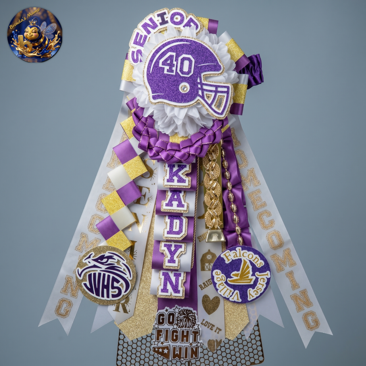 Custom homecoming mum number 23 by Brenda Lehrer