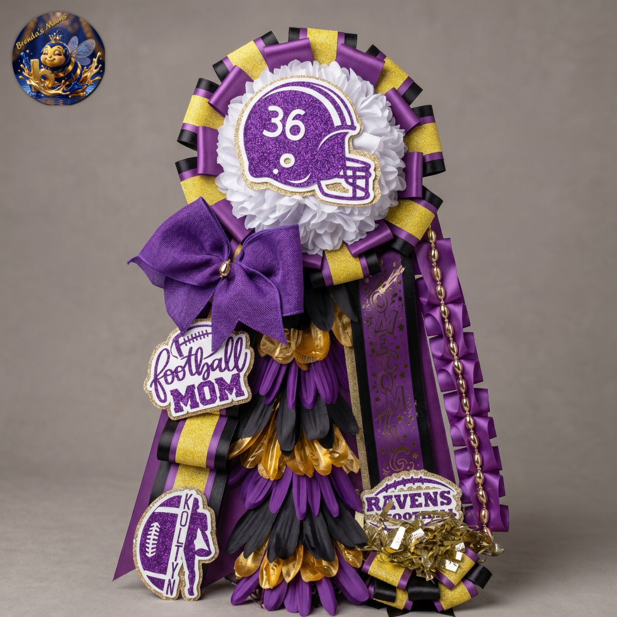 Custom homecoming mum number 24 by Brenda Lehrer
