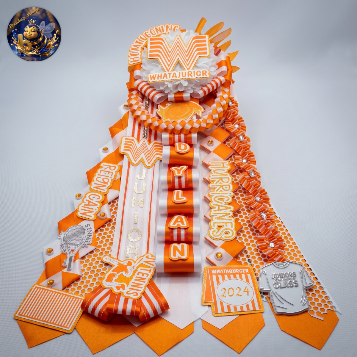 Custom homecoming mum number 26 by Brenda Lehrer
