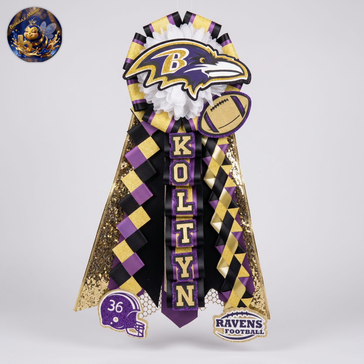 Custom homecoming mum number 27 by Brenda Lehrer