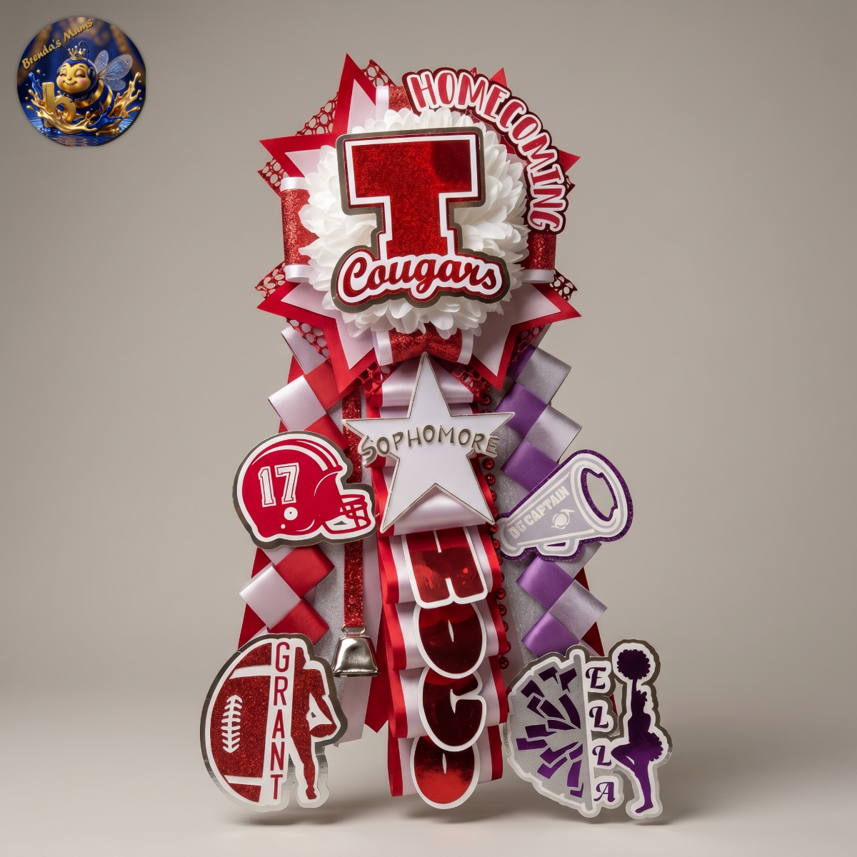 Custom homecoming mum number 31 by Brenda Lehrer