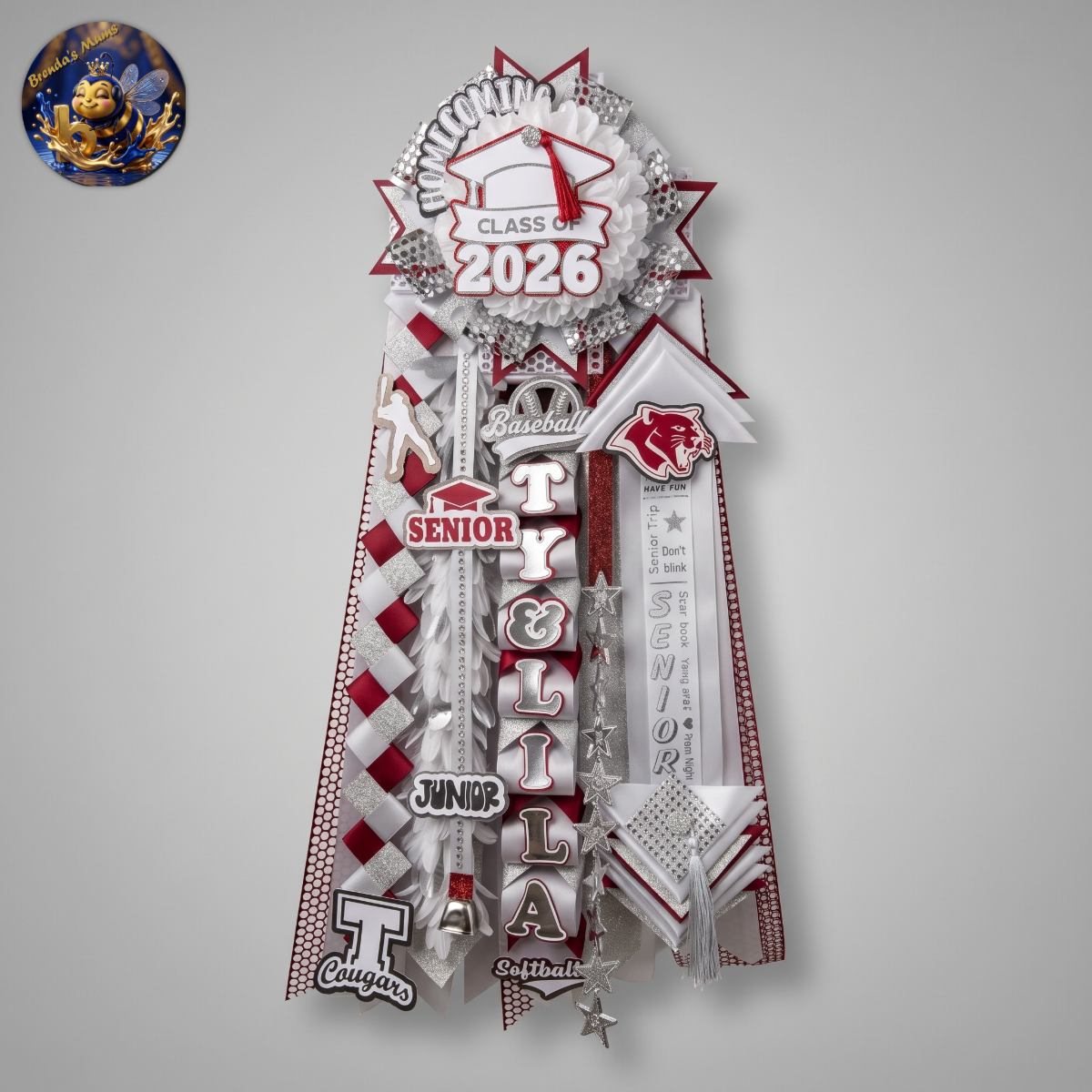 Custom homecoming mum number 32 by Brenda Lehrer