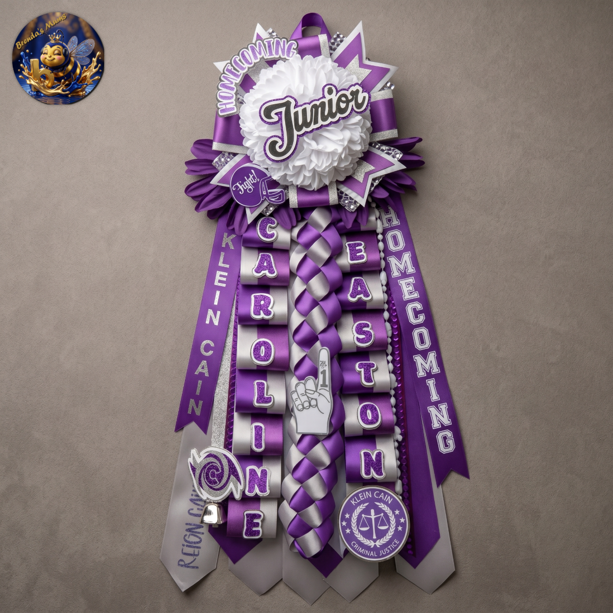 Custom homecoming mum number 34 by Brenda Lehrer