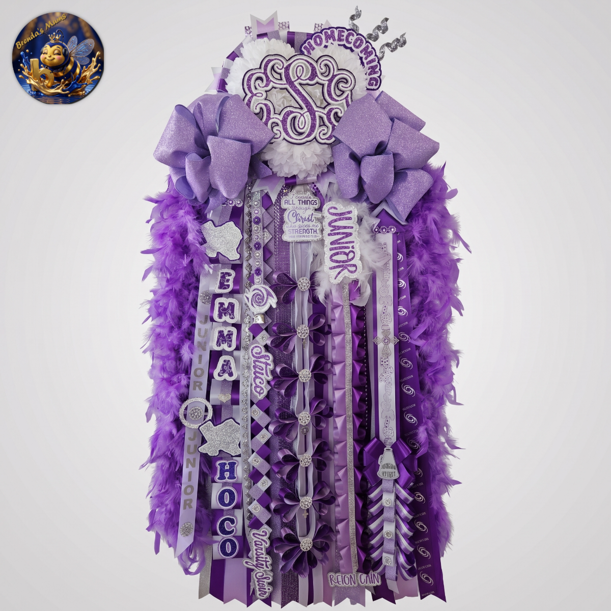 Custom homecoming mum number 37 by Brenda Lehrer