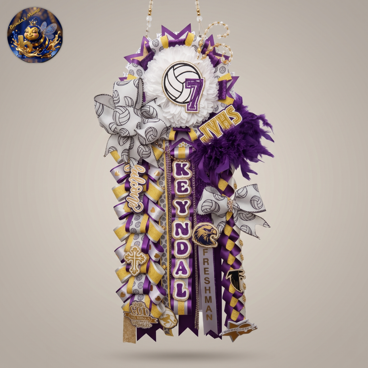 Custom homecoming mum number 40 by Brenda Lehrer