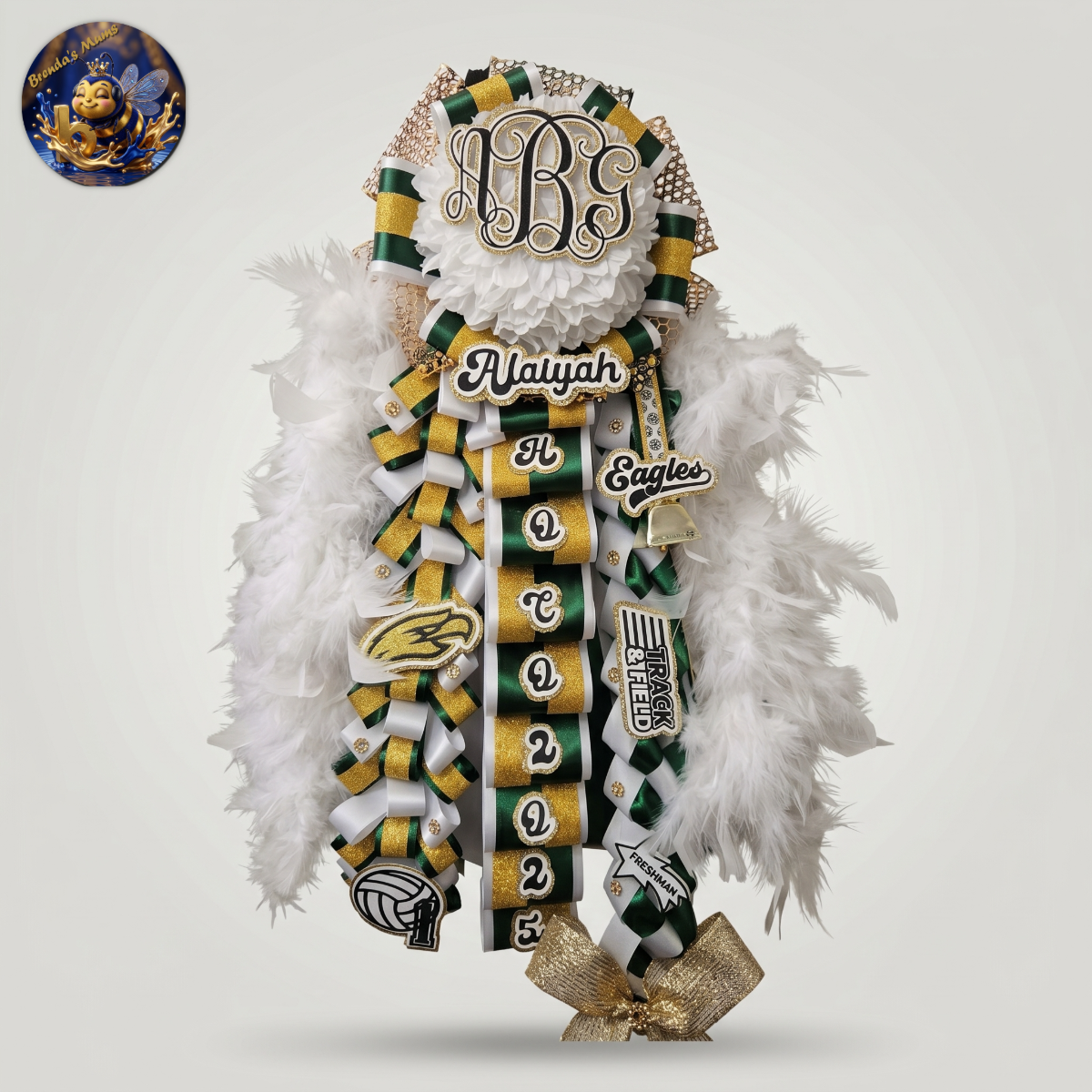 Custom homecoming mum number 44 by Brenda Lehrer