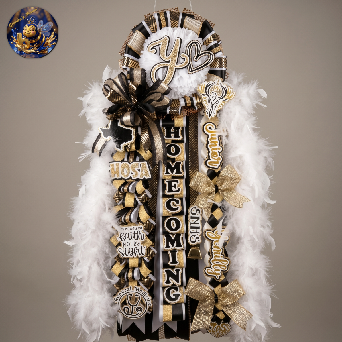Custom homecoming mum number 46 by Brenda Lehrer