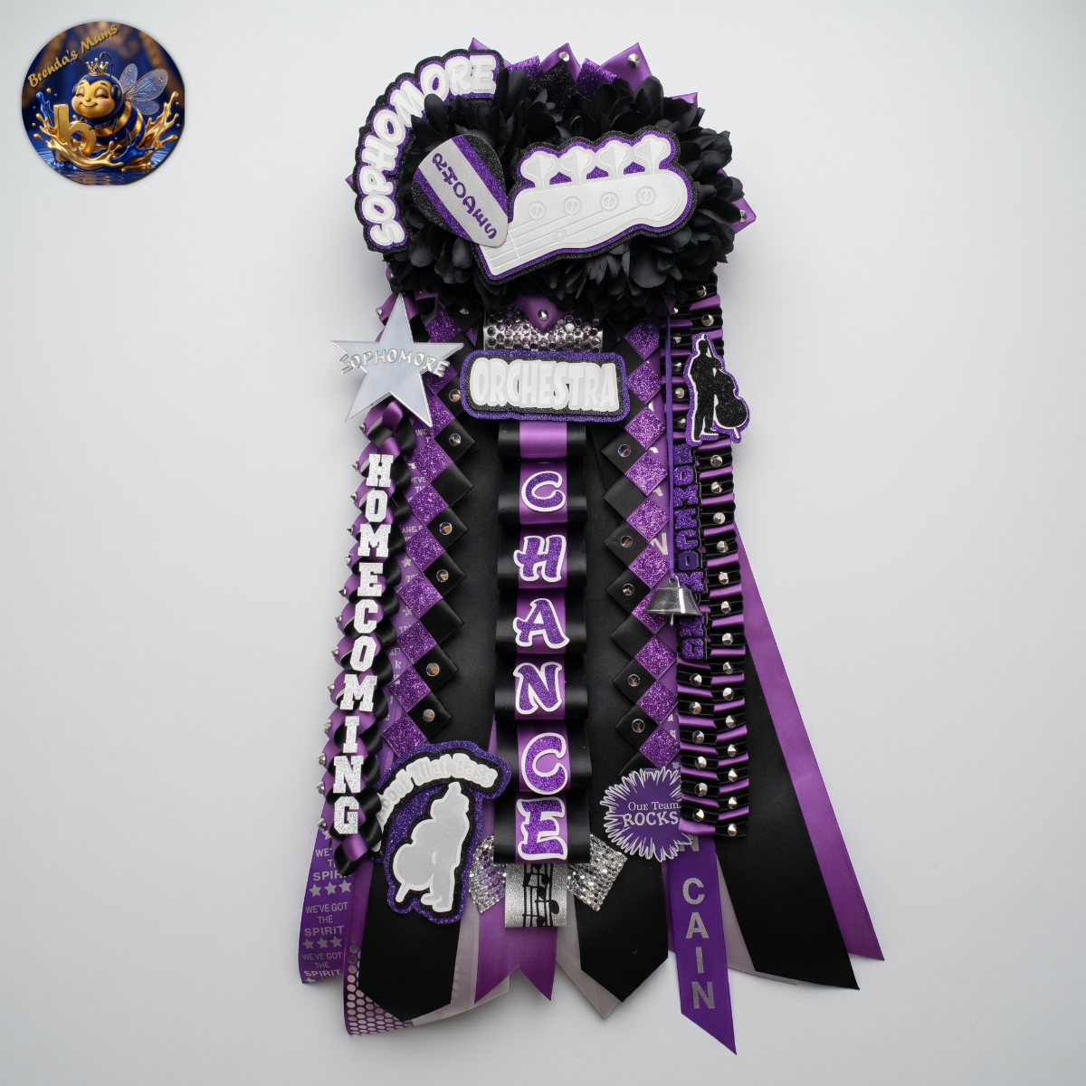 Custom homecoming mum number 53 by Brenda Lehrer
