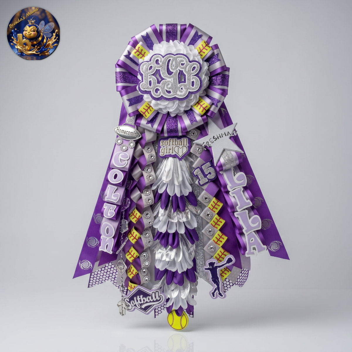 Custom homecoming mum number 56 by Brenda Lehrer