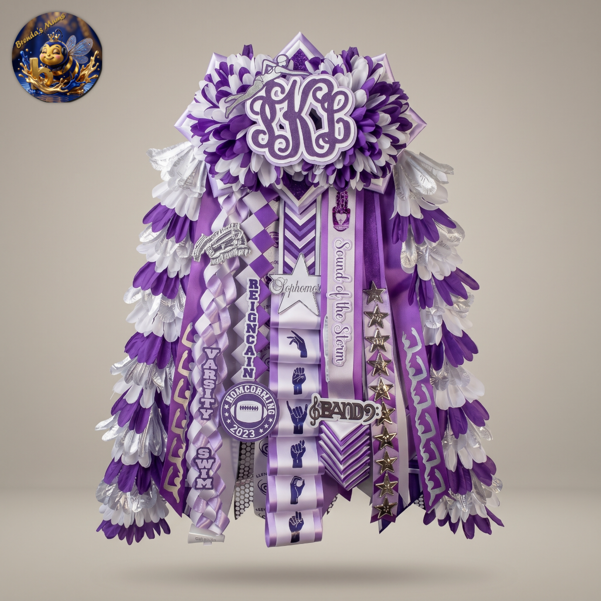 Custom homecoming mum number 61 by Brenda Lehrer