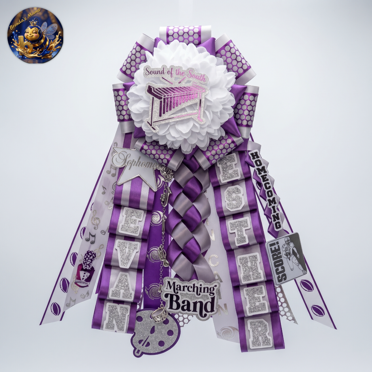 Custom homecoming mum number 62 by Brenda Lehrer