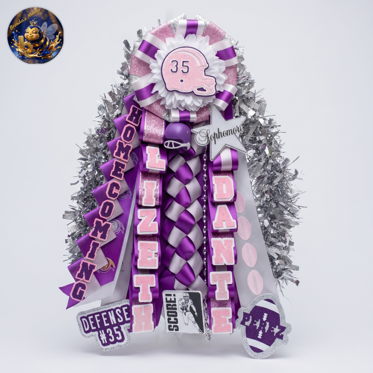 Custom homecoming mum number 64 by Brenda Lehrer