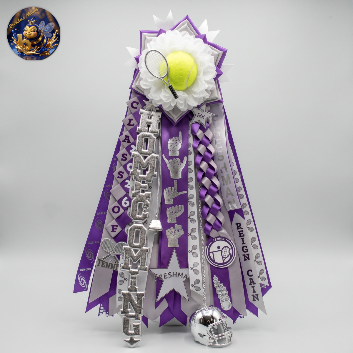Custom homecoming mum number 69 by Brenda Lehrer